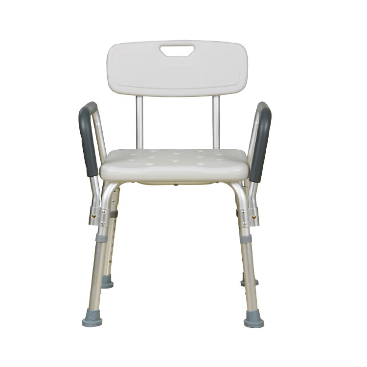 Bath or shower chair with backrest and arms
